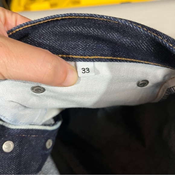 Gustin Men's Raw Dark Wash Straight Jeans 33 - Picture 13 of 13